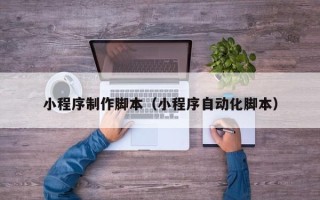 靖江小程序制作脚本（小程序自动化脚本）